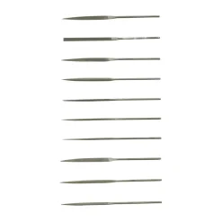Jeu de 12 limes aiguilles mi-douces LBJ-16 avec trousse - sans manche SAM OUTILLAGE