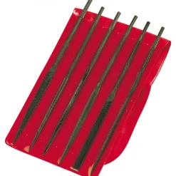 Jeu de 6 limes aiguilles mi-douces LAJ-14 avec trousse - sans manche SAM OUTILLAGE