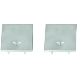 Jeu d'embouts Xperta verre pour rail à fixation murale - gris ARGENTA