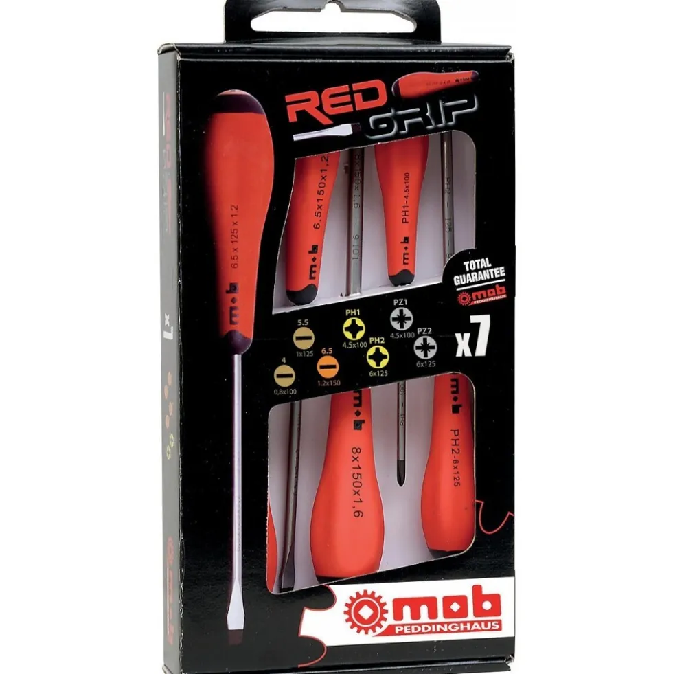 Jeu de 7 tournevis Fente/Phillips/Pozidriv MOB