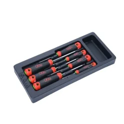 Jeu de 7 tournevis S1 Torx® à manche bi-matière - en module ABS 1/3 SAM OUTILLAGE