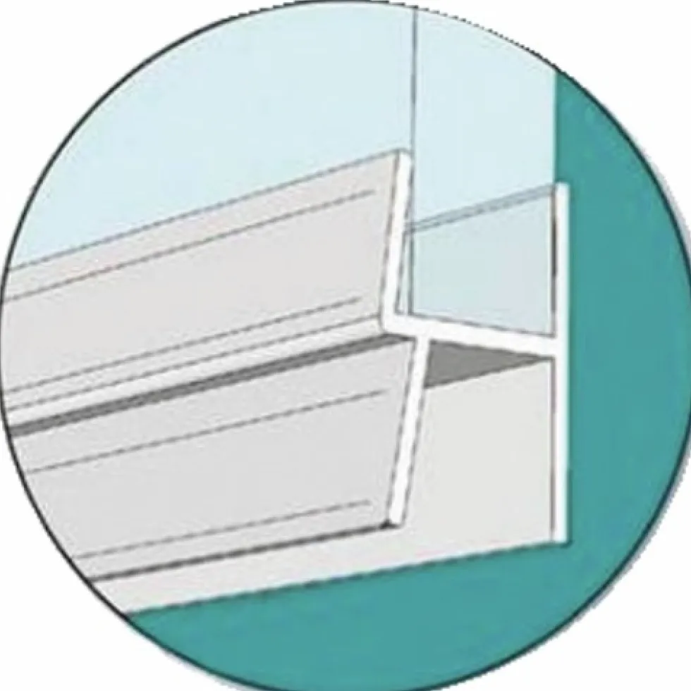 Joint bas de porte de douche - double lèvre - longueur 1 m GEB