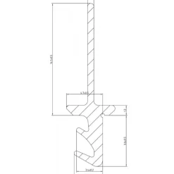 Joint P 880 pour ferrures coulissantes levantes GU 937 FERCO