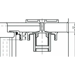 Joint supérieur P 742 pour ferrures coulissantes levantes GU 937 FERCO