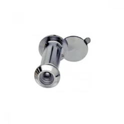 Judas optique chrome 160° - en laiton massif avec volet obturateur ABUS