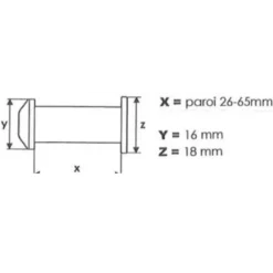Judas optique pour porte standard - angle 170° - Espion 170° LE CYCLOPE