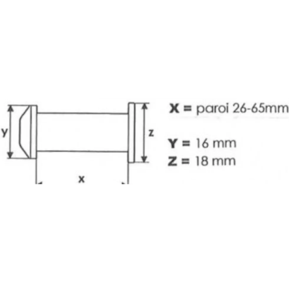 Judas optique pour porte standard - angle 170° - Espion 170° LE CYCLOPE
