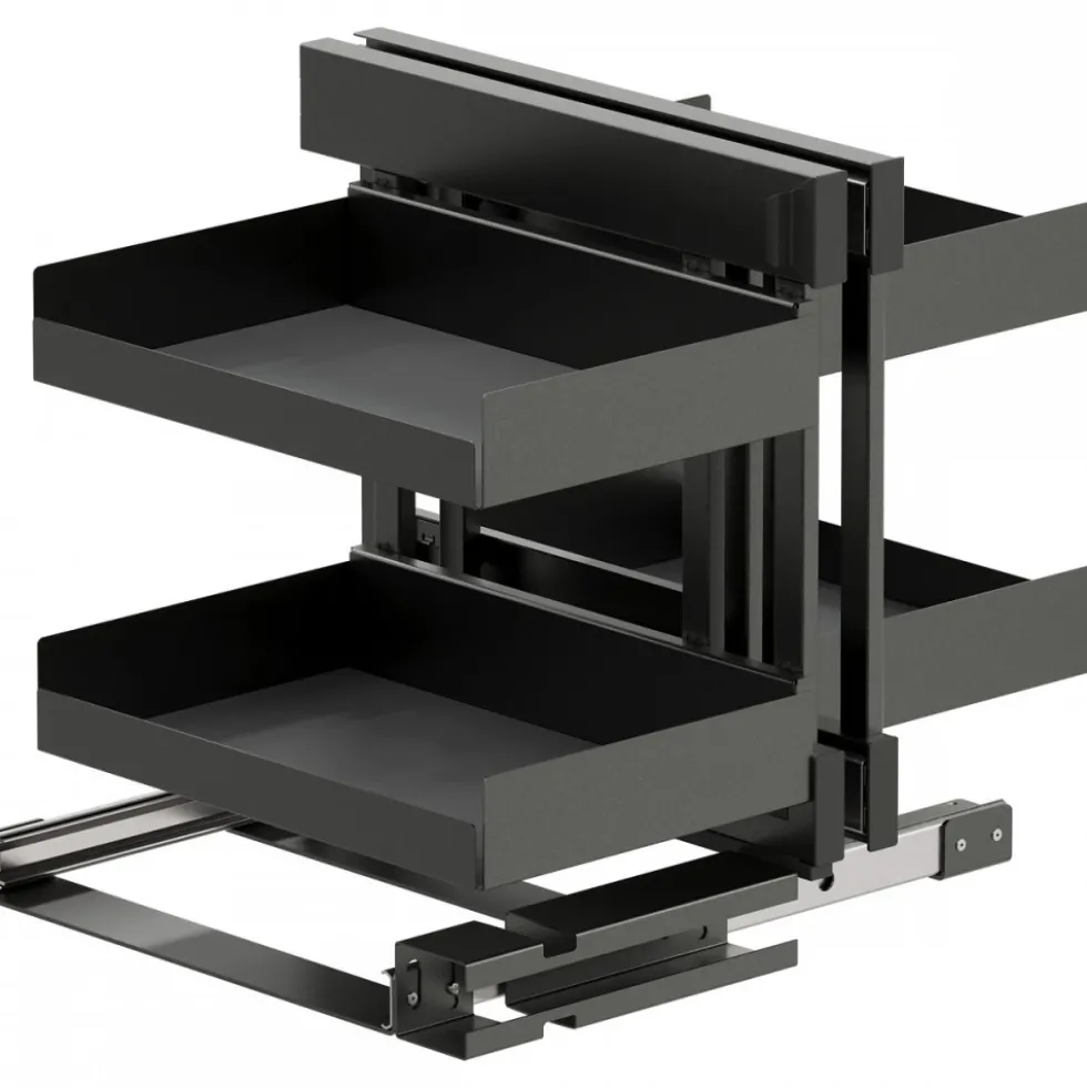 Kit chariot d'angle Tal Cor Flex Essentio anthracite - caisson 900 mm Vauth Sagel