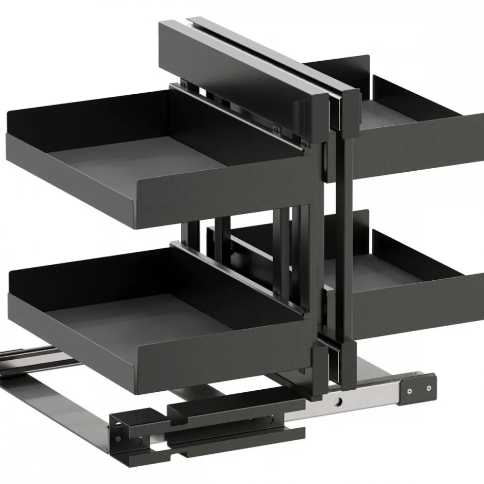 Kit chariot d'angle Tal Cor Flex Essentio anthracite - caisson 900 mm Vauth Sagel