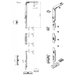 Kit de base - pour châssis oscillo-battant alu - 1480 GALIPLUS FAPIM