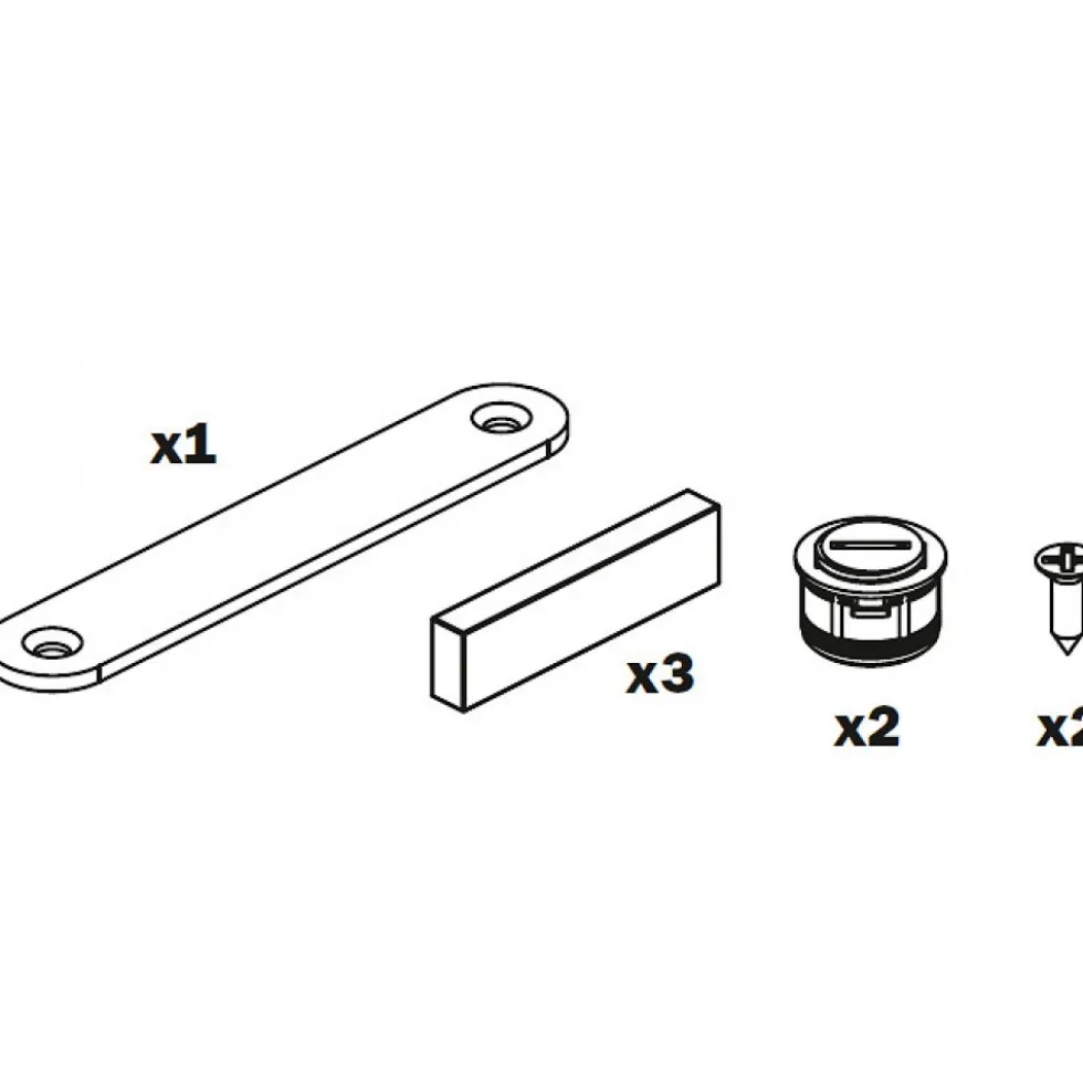 Kit de fermeture pour porte haute de meuble - système Folder SALICE