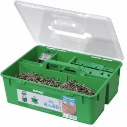 Kit de fixation pro pour terrasse bois résineux - 25 m2 - vis inox A2 SPAX