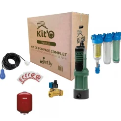 Kit de pompage immergée pour récupérateur d'eau de pluie KIT'O HABITAT JETLY
