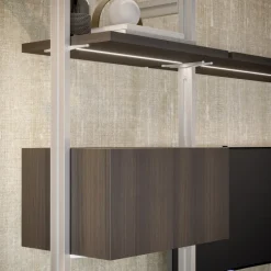 Kit de structure modulaire Zero sol et mur 3 profils et vérins - gris EMUCA