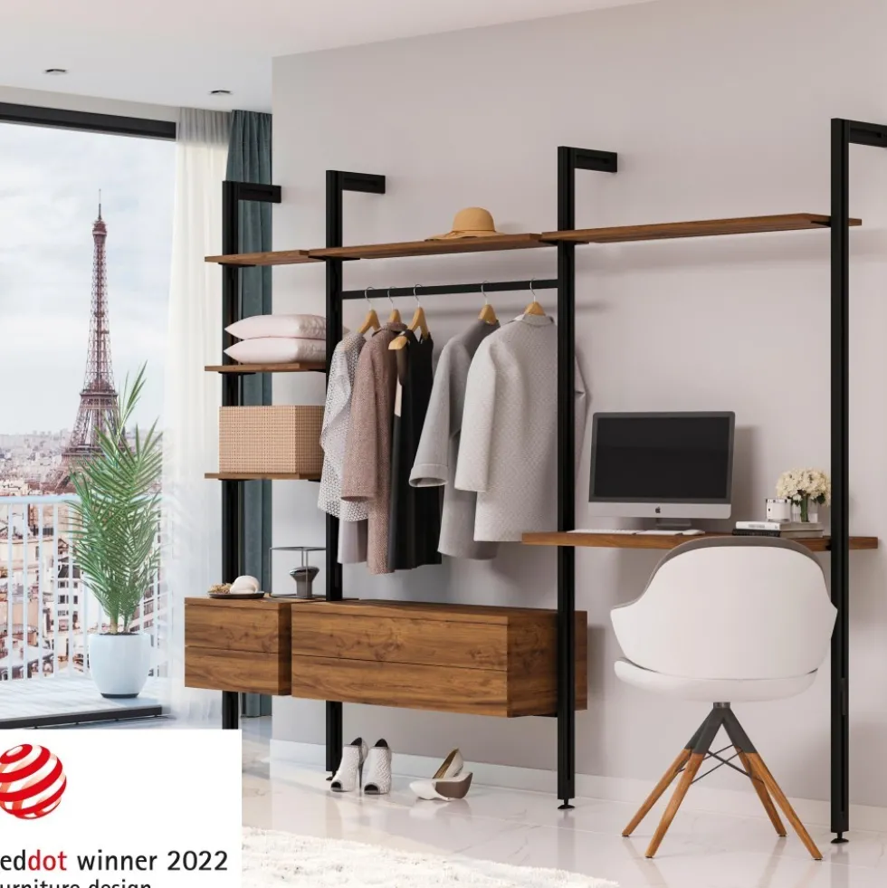Kit de structure modulaire Zéro - 3 profils - montage au sol et au mur EMUCA