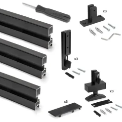 Kit de structure modulaire Zéro - 3 profils - montage au sol et au mur EMUCA
