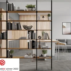 Kit de structure modulaire Zéro - 2 profils - montage au sol et au mur EMUCA