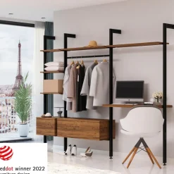 Kit de structure modulaire Zéro - 2 profils - montage au sol et au mur EMUCA