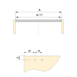 Kit de traverses Albeam pour meubles de cuisine EMUCA