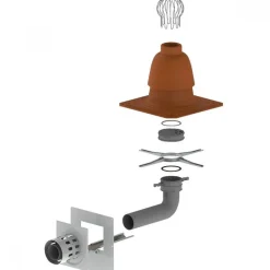 Kit de tubage flexible pour chaudières à condensation gaz et fioul - B23P - Flexline BURGERHOUT