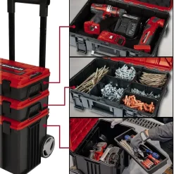 Kit 3 malettes de rangement E-Case Tower EINHELL