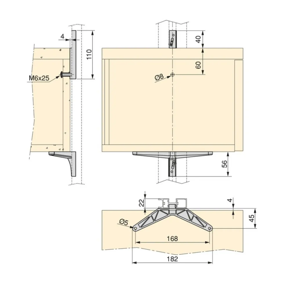 Kit pour structure modulaire Zero 1 étagère + 1 module + tringle - noir EMUCA