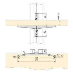 Kit pour structure modulaire Zero 1 étagère + 1 module + tringle - noir EMUCA