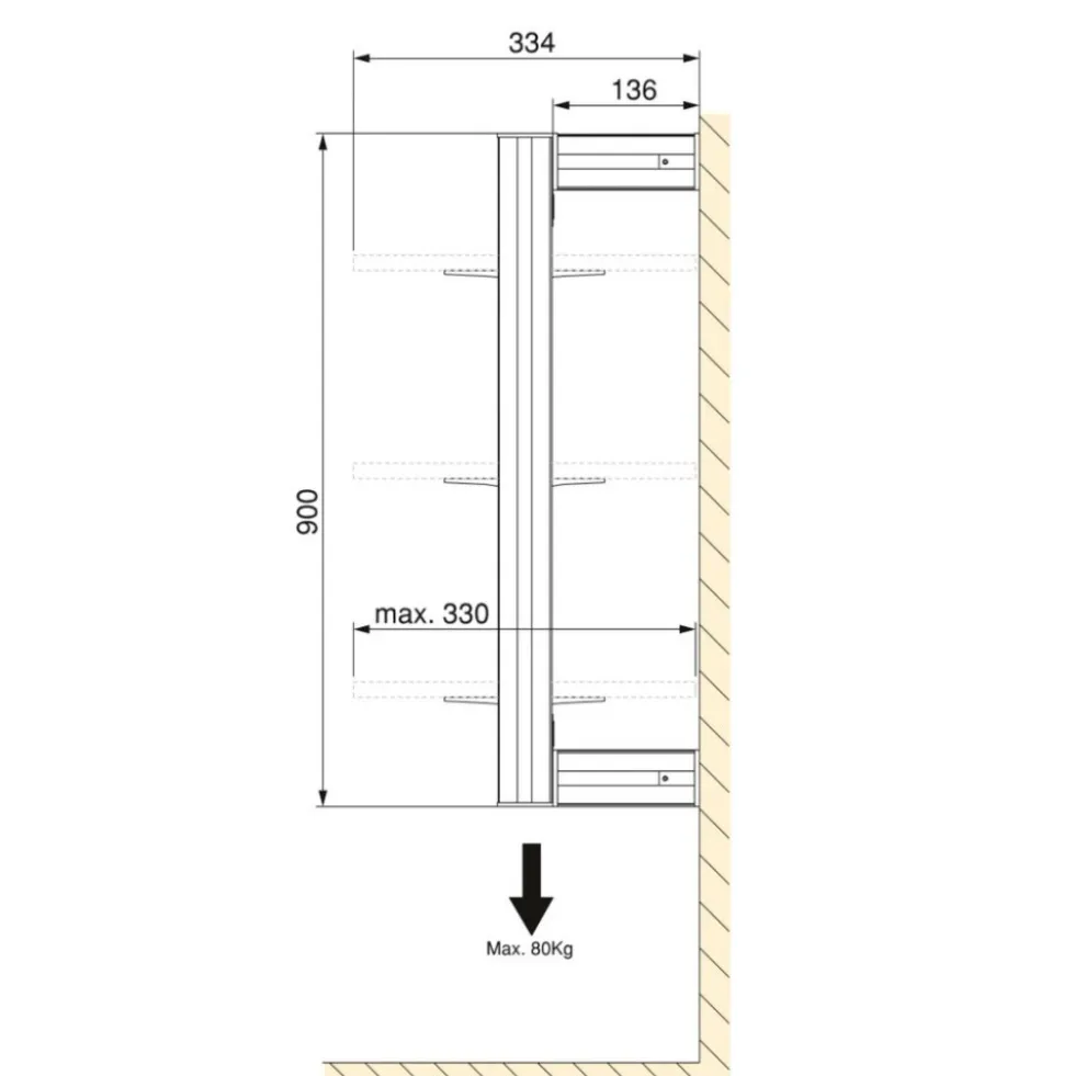 Kit pour structure modulaire Zéro - montage au mur - zamak et alu gris EMUCA