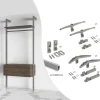 Kit pour structure modulaire Zero 1 étagère + 1 module + tringle - gris EMUCA