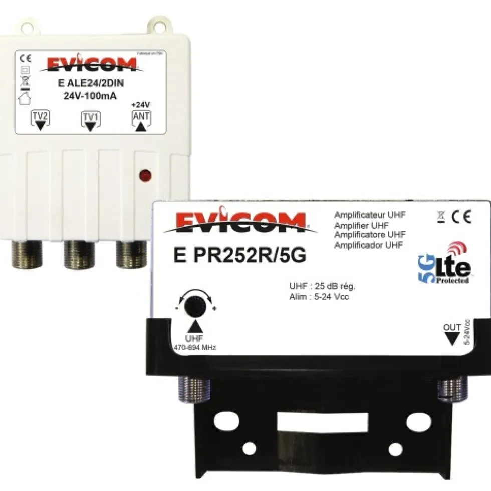 Kit préamplificateur LTE 5G et alimentation 24 V EVICOM