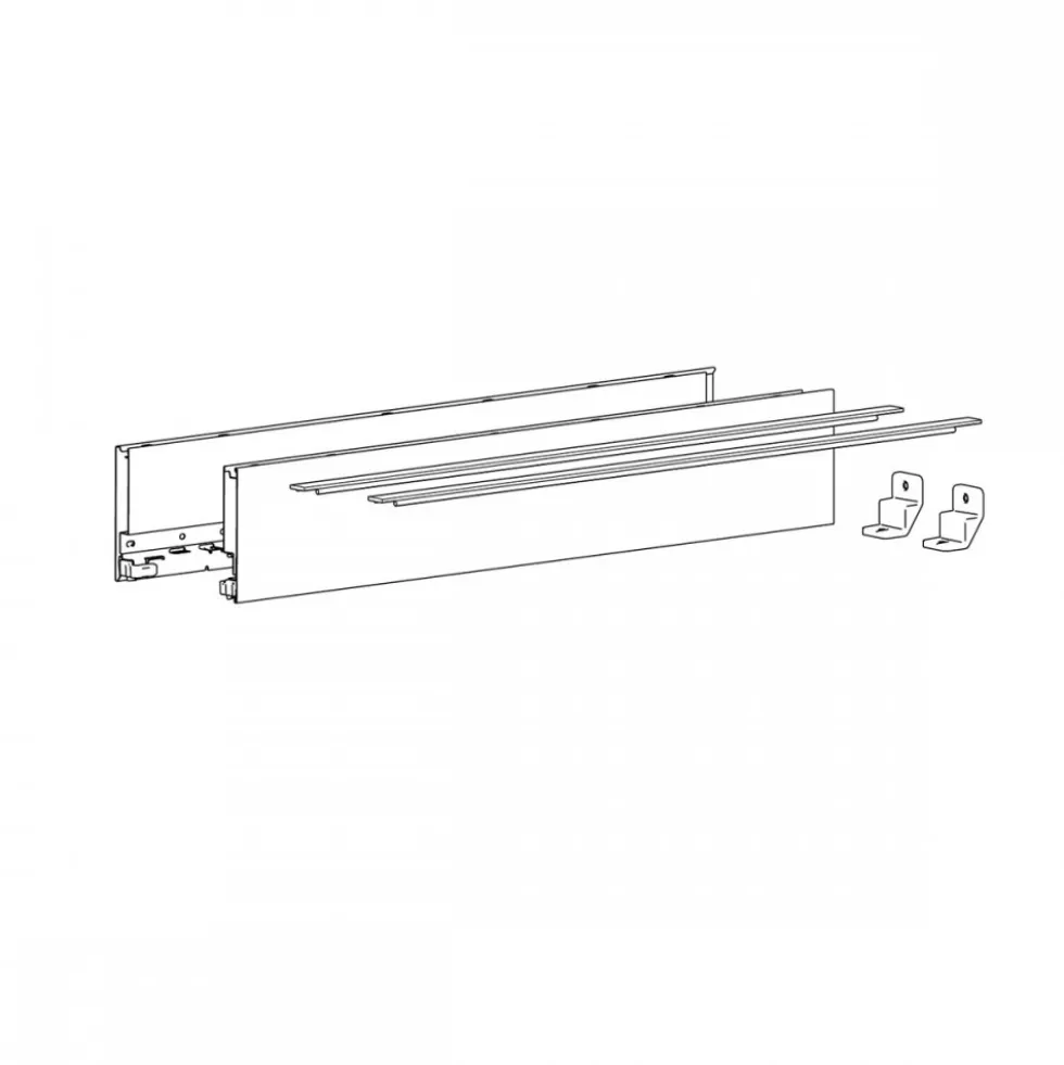 Kit profils côtés AvanTech YOU tiroir simple hauteur 101mm -anthracite HETTICH