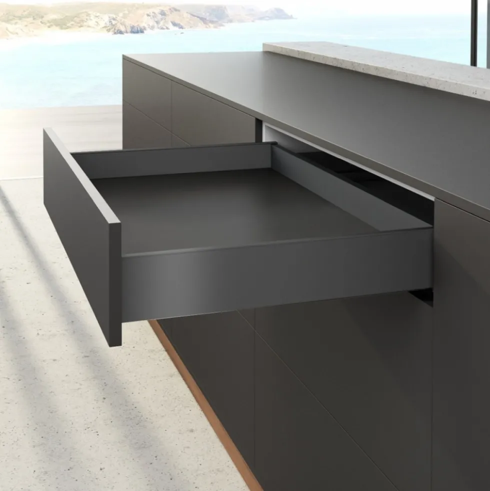 Kit profils côtés AvanTech YOU tiroir simple hauteur 101mm -anthracite HETTICH
