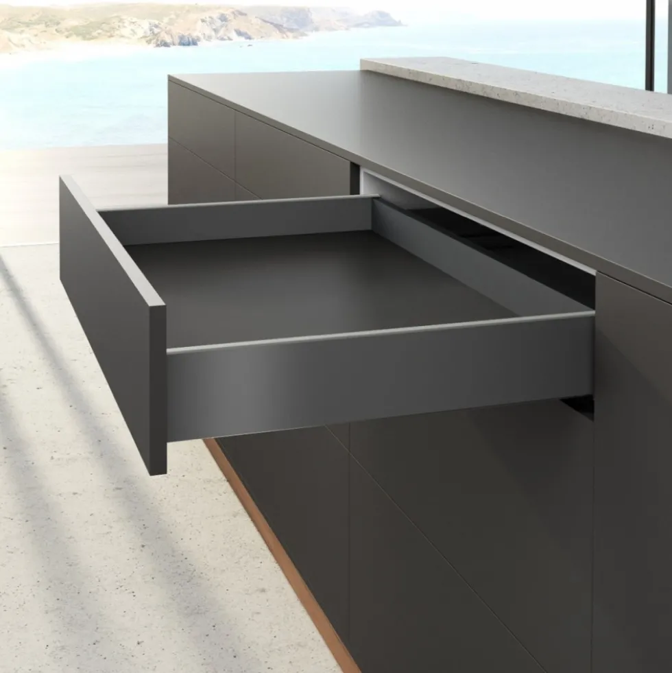 Kit profils côtés AvanTech YOU tiroir simple hauteur 101mm -anthracite HETTICH