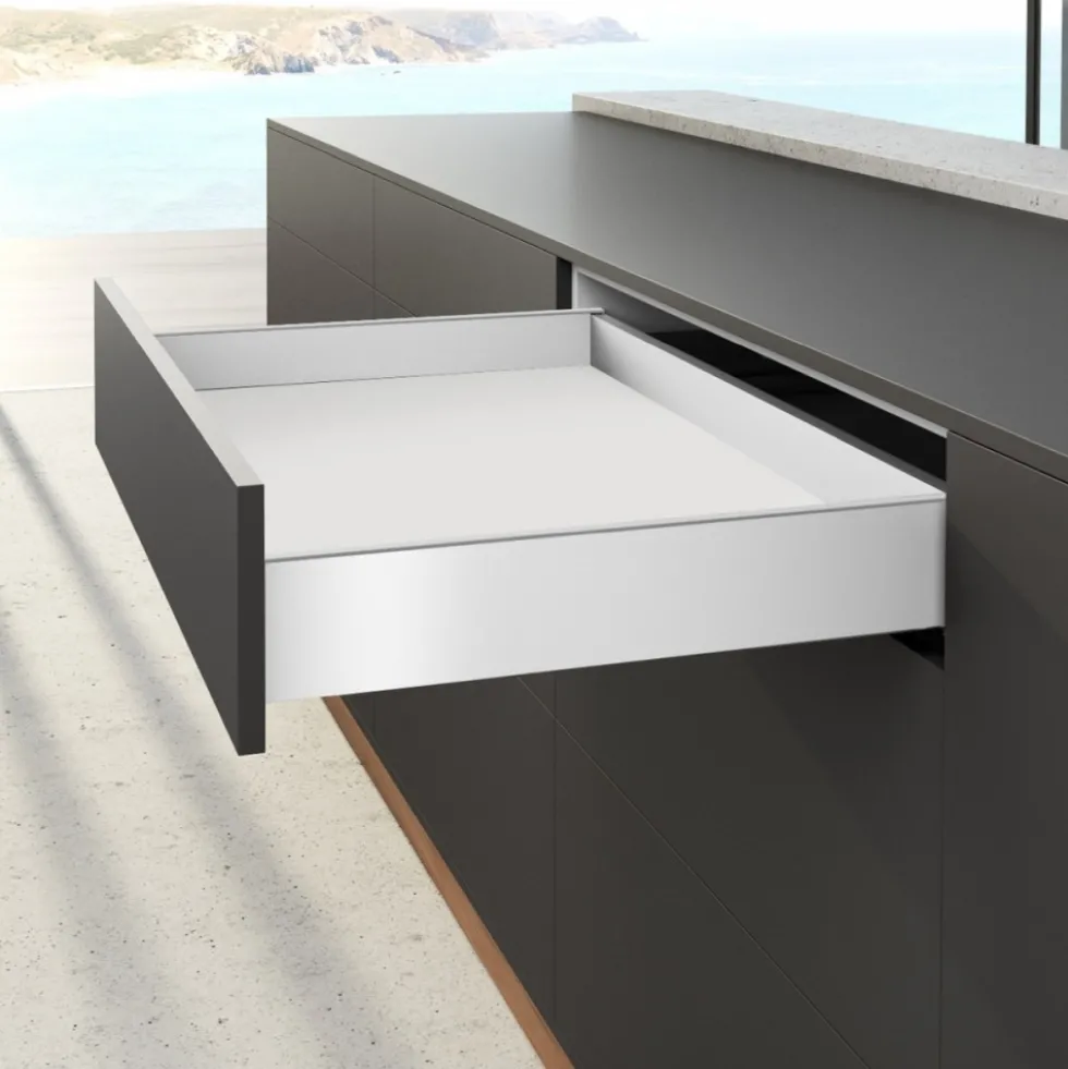 Kit profils côtés AvanTech YOU tiroir simple hauteur 101mm - blanc HETTICH