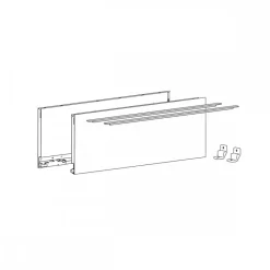 Kit profils tiroir casserolier AvanTech YOU - h 187 mm - anthracite HETTICH