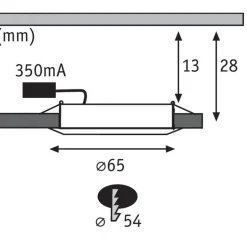 Kit 2 spots encastrés LED - 2,5 W - pour meubles PAULMANN