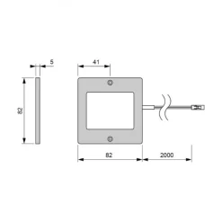 Kit 3 spots LED carrés - 3W - 4000K - gradable - Planar S L&S LIGHT