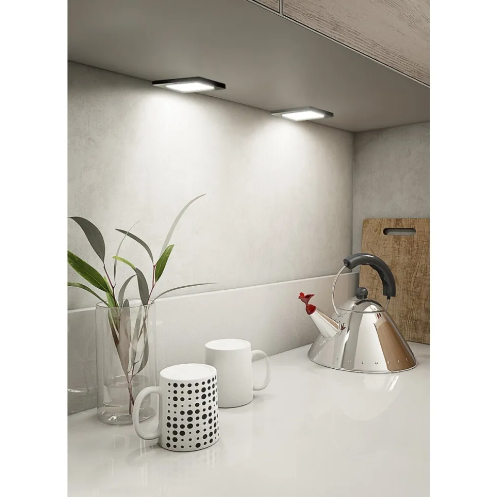 Kit 3 spots LED carrés - 3W - 4000K - gradable - Planar S L&S LIGHT