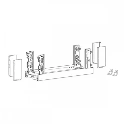 Kit tiroir casserolier AvanTech YOU Inlay - hauteur 187 mm - blanc HETTICH