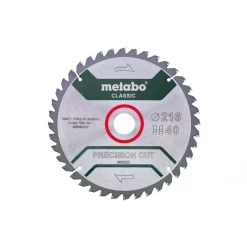 Lame carbure scie à onglet precision cut wood-classic 216x30-Z40 WZ 5° nég. METABO