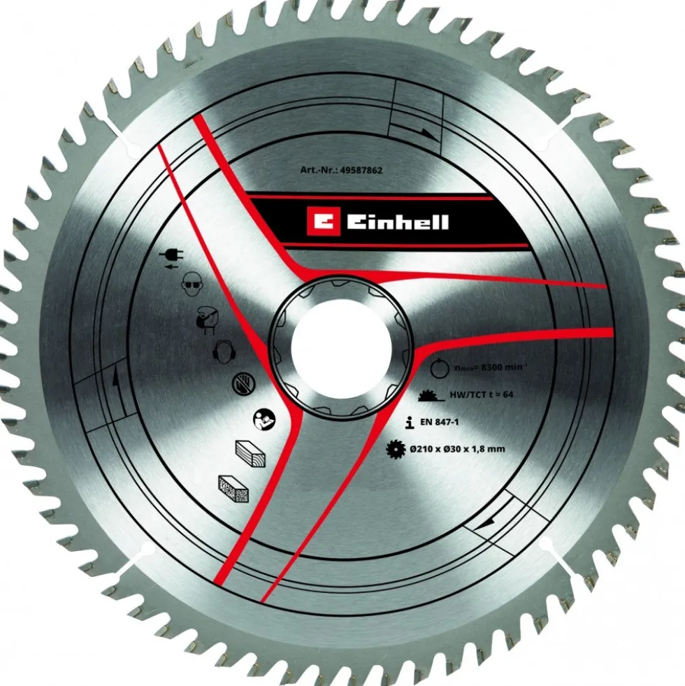 Lame de scie 210 x 30 x 1,8 mm - 64 dents - KWB EINHELL