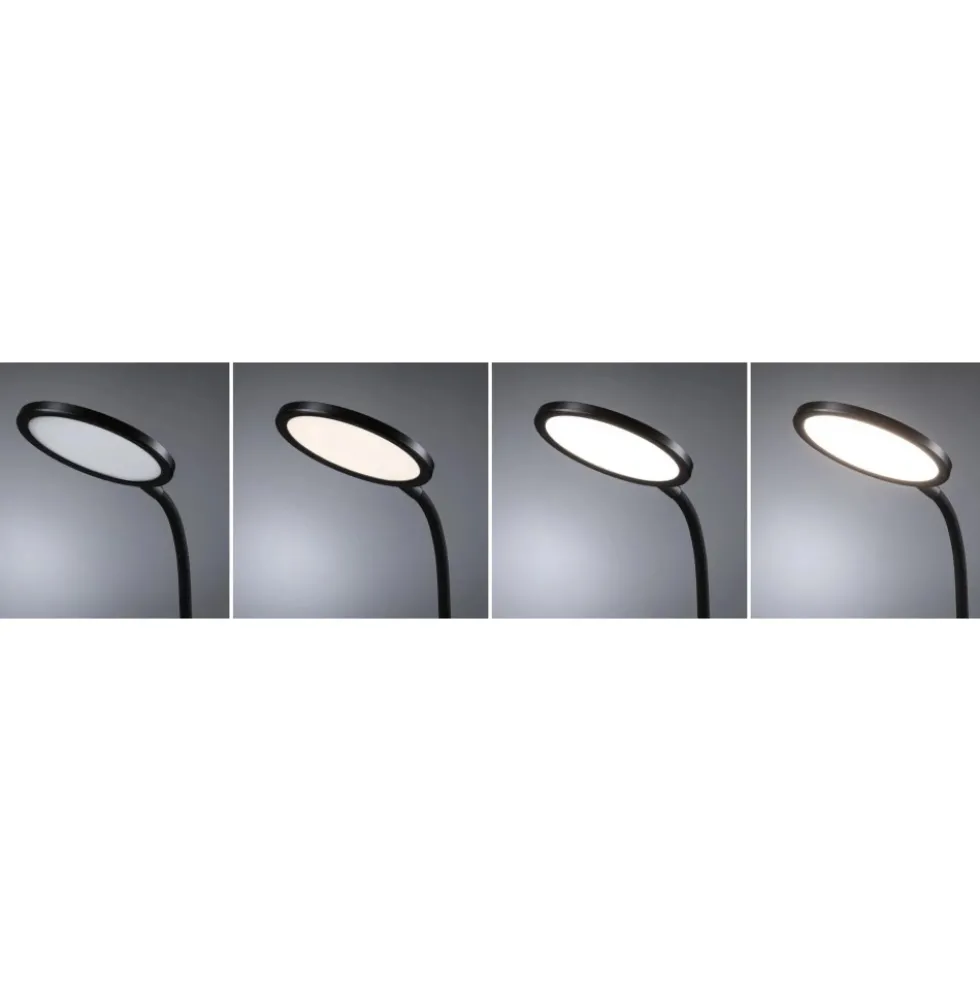 Lampe de bureau LED 15W 4000K 1200 lm Gradable - Noir mat - Mejan PAULMANN