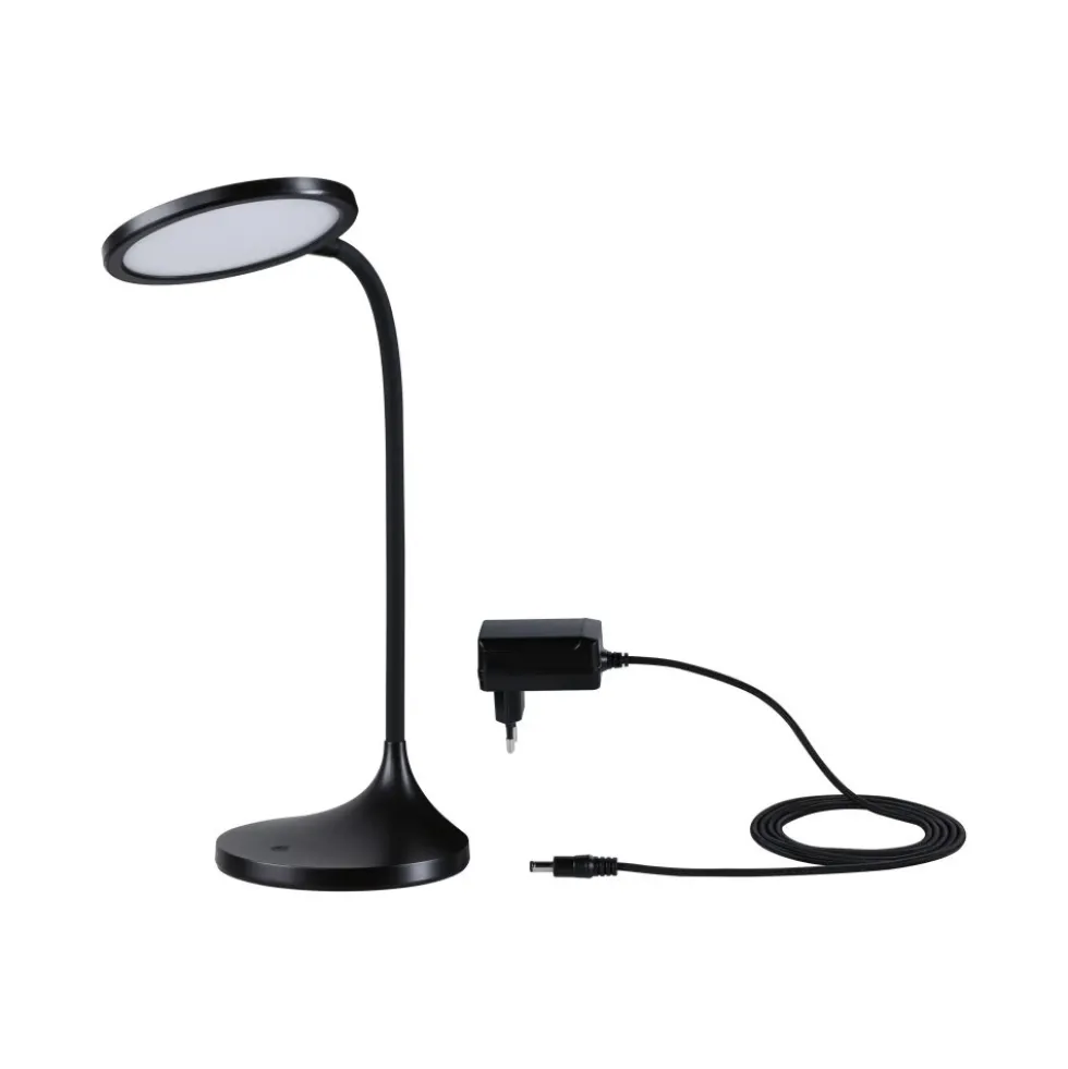 Lampe de bureau LED 15W 4000K 1200 lm Gradable - Noir mat - Mejan PAULMANN