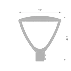 Lanterne LED symétrique URB LTRN V 29W IP66 pour éclairage public Ledvance