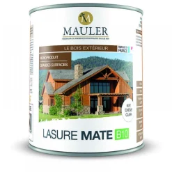 Lasure mate B10 mat incolore -protège et décore bardage bois extérieur Mauler