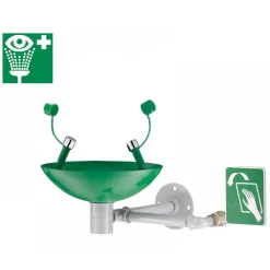 Lave-yeux de sécurité mural avec vasque - pour urgence oculaire DELABIE