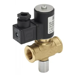 Électrovanne double-femelle cylindrique à réarmement manuel FAVEX
