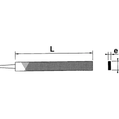 Lime pour métaux tendres plate mi-douce sans manche - longueur 300 mm SAM OUTILLAGE