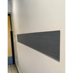 Lisse de protection murale fine striée - 10m x 180mm - gris WATTELEZ