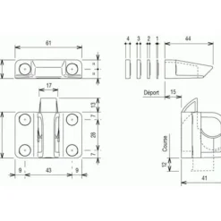 Loqueteau pour châssis PVC - en polyamide blanc - DS7465 LA CROISÉE DS